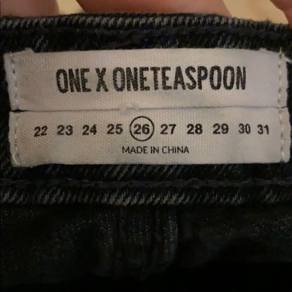 One Teaspoon Brandos black side ties shorts 26 alix earle - Picture 5 of 5